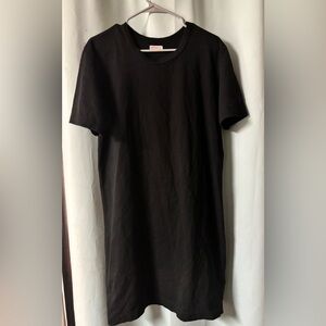 Chic Black Organic Cotton T Shirt Dress
